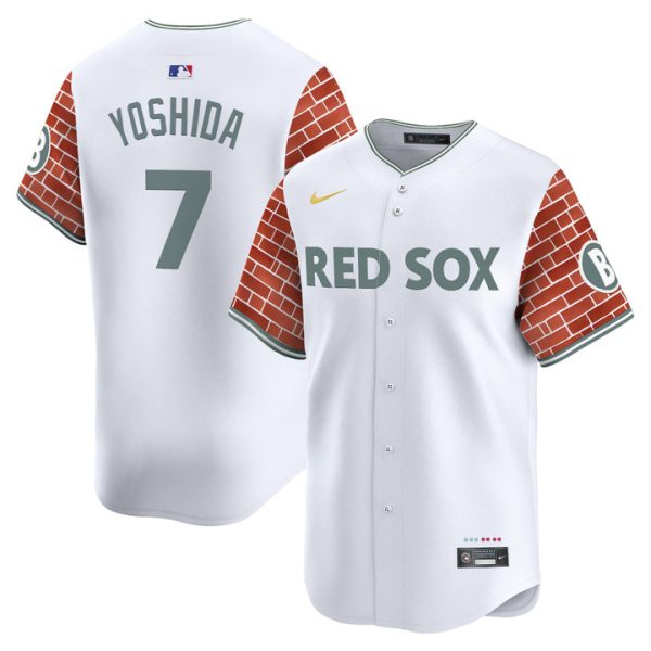 Boston Red Sox 2025 Fenway Red Brick Style Vapor Premier Limited Jersey - White Masataka Yoshida