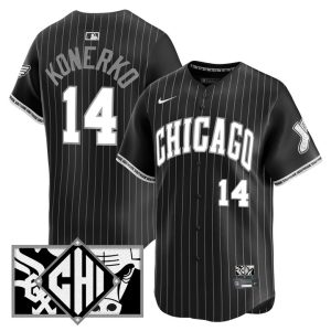 Chicago White Sox 2025 City Connect Vapor Premier Limited Jersey - Black (B&W) Paul Konerko