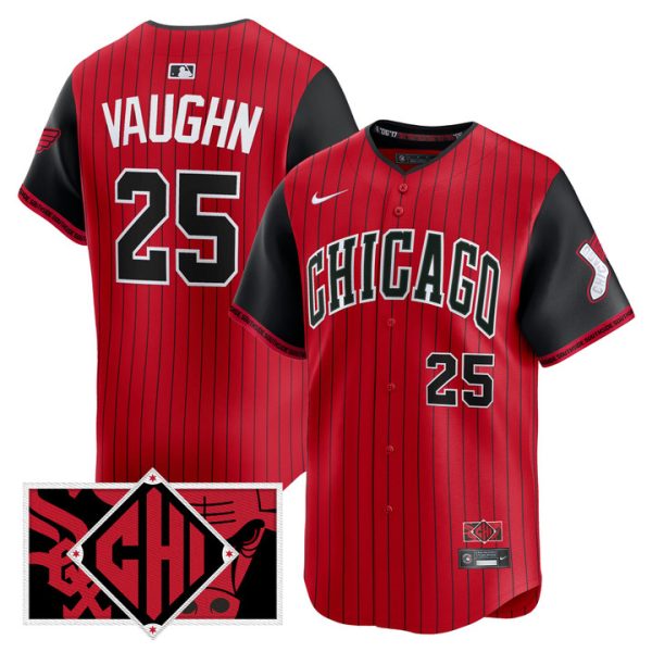 Chicago White Sox 2025 City Connect Vapor Premier Limited Jersey - Red Andrew Vaughn