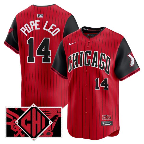 Chicago White Sox 2025 City Connect Vapor Premier Limited Jersey - Red Pope Leo