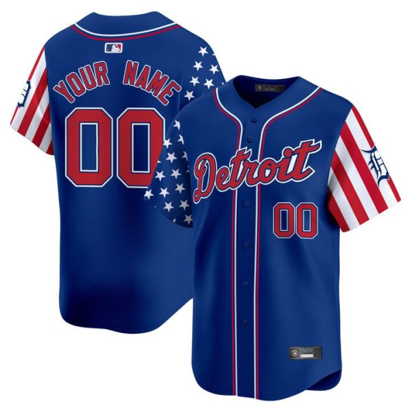 Detroit Tigers 2025 Memorial Day Vapor Premier Limited Custom Jersey - Royal
