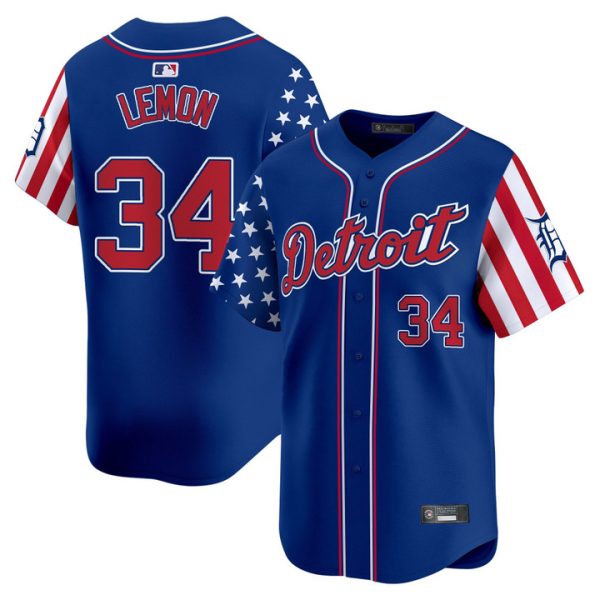 Detroit Tigers 2025 Memorial Day Vapor Premier Limited Jersey - Royal Chet Lemon