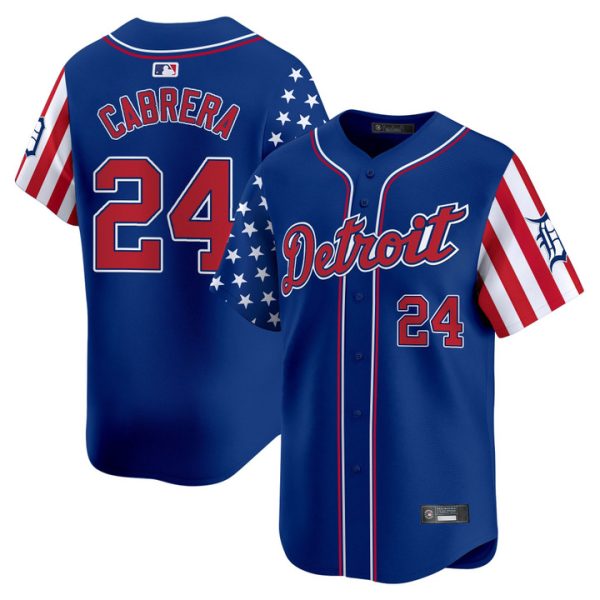 Detroit Tigers 2025 Memorial Day Vapor Premier Limited Jersey - Royal Miguel Cabrera