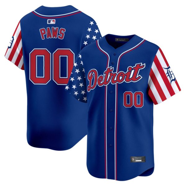 Detroit Tigers 2025 Memorial Day Vapor Premier Limited Jersey - Royal Paws