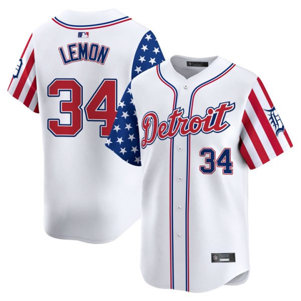 Detroit Tigers 2025 Memorial Day Vapor Premier Limited Jersey - White Chet Lemon
