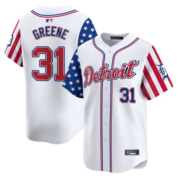 Detroit Tigers 2025 Memorial Day Vapor Premier Limited Jersey - White Riley Greene