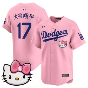 Dodgers 2025 Hello Kitty Vapor Premier Limited Jersey - Pink Shohei Ohtani (Kanji)