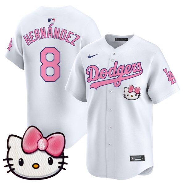 Dodgers 2025 Hello Kitty Vapor Premier Limited Jersey - White Kike Hernandez