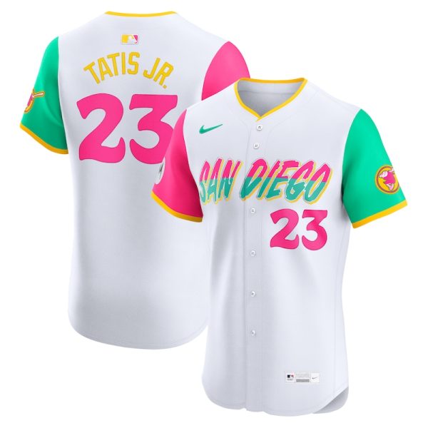 Fernando Tatis Jr. San Diego Padres City Connect Sponsor Patch Elite Player Jersey - White