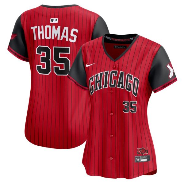 Frank Thomas Chicago White Sox Women's 2025 City Connect Limited Retired Player Jersey - Red/Black