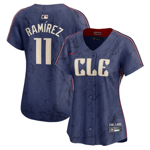 Jose Ramirez Cleveland Guardians Women's City Connect Limited Player Jersey - Navy