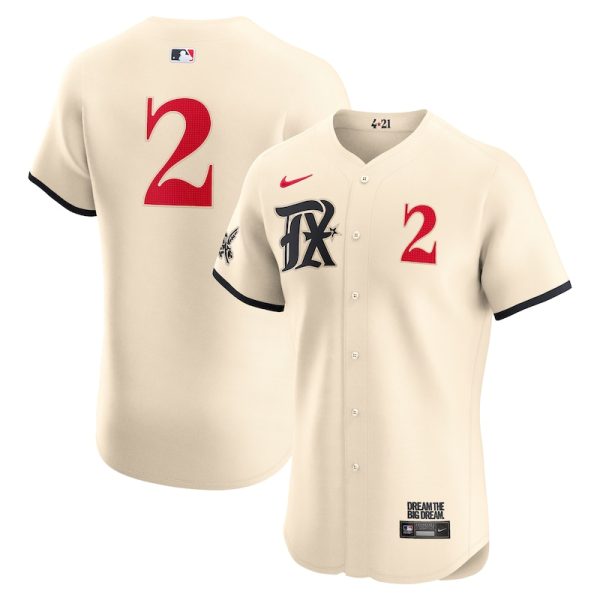 Marcus Semien Texas Rangers City Connect Elite Player Jersey - Cream