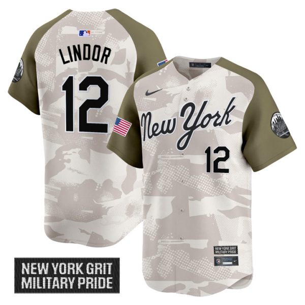 New York Mets 2025 Armed Forces Day Vapor Premier Limited Jersey - Alternate Francisco Lindor
