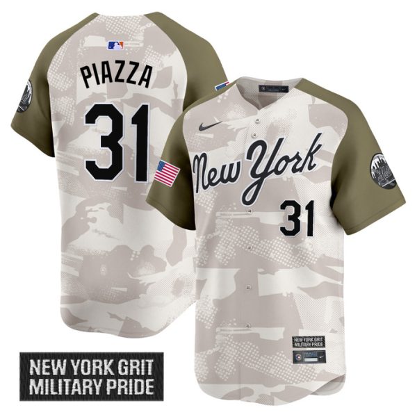 New York Mets 2025 Armed Forces Day Vapor Premier Limited Jersey - Alternate Mike Piazza