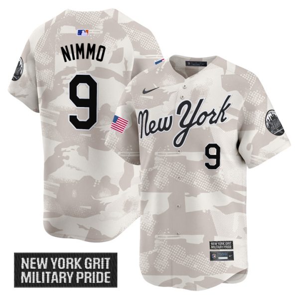 New York Mets 2025 Armed Forces Day Vapor Premier Limited Jersey - Camo Brandon Nimmo