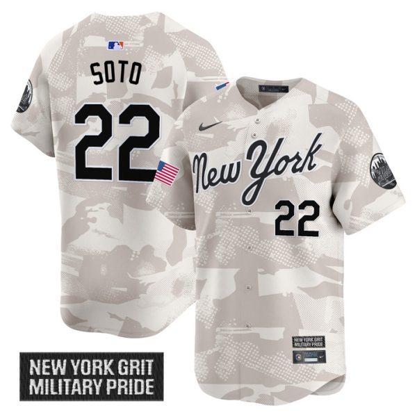 New York Mets 2025 Armed Forces Day Vapor Premier Limited Jersey - Camo Juan Soto