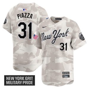 New York Mets 2025 Armed Forces Day Vapor Premier Limited Jersey - Camo Mike Piazza