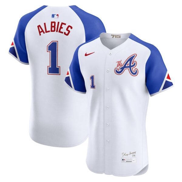Ozzie Albies Atlanta Braves City Connect Elite Player Jersey - White