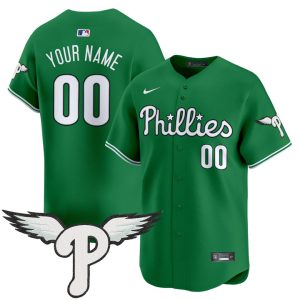 Philadelphia Phillies 2025 Vapor Premier Limited Custom Jersey - Kelly Green