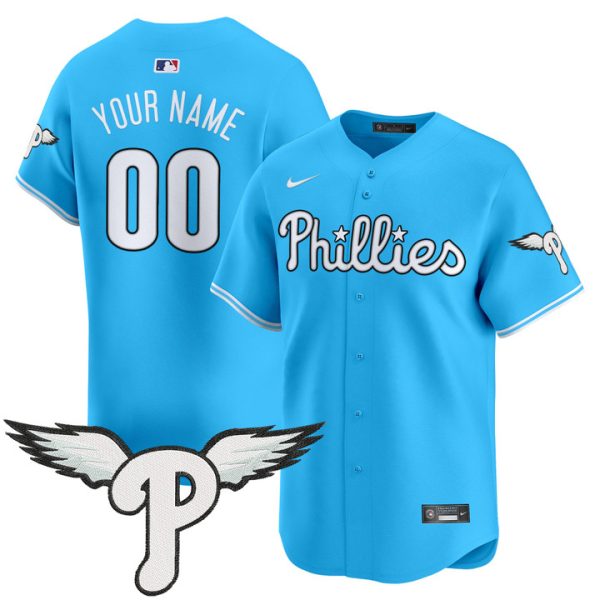 Philadelphia Phillies 2025 Vapor Premier Limited Custom Jersey - Light Blue