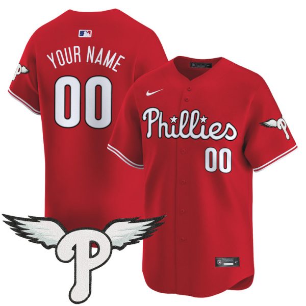 Philadelphia Phillies 2025 Vapor Premier Limited Custom Jersey - Red