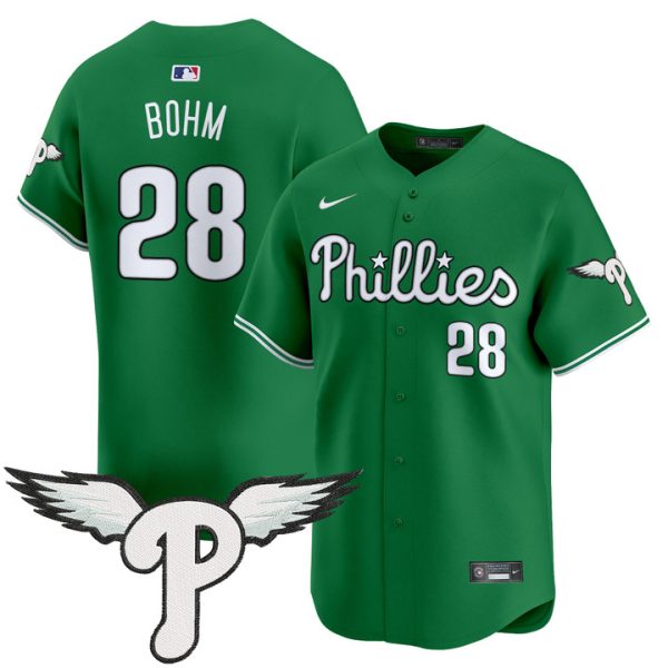 Philadelphia Phillies 2025 Vapor Premier Limited Jersey - Kelly Green Alec Bohm