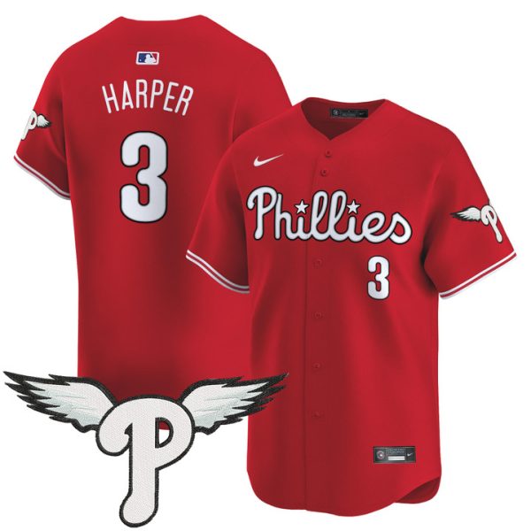 Philadelphia Phillies 2025 Vapor Premier Limited Jersey - Red Bryce Harper