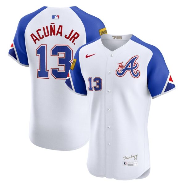 Ronald Acuna Jr. Atlanta Braves City Connect Elite Jersey - White