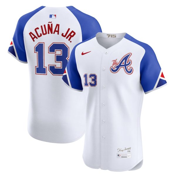 Ronald Acuna Jr. Atlanta Braves City Connect Elite Jersey - White
