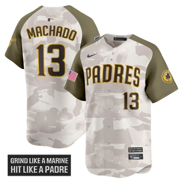San Diego Padres 2025 Armed Forces Day Vapor Premier Limited Jersey - Alternate Manny Machado