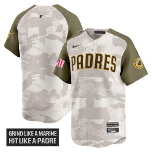 San Diego Padres 2025 Armed Forces Day Vapor Premier Limited Jersey - Alternate Team