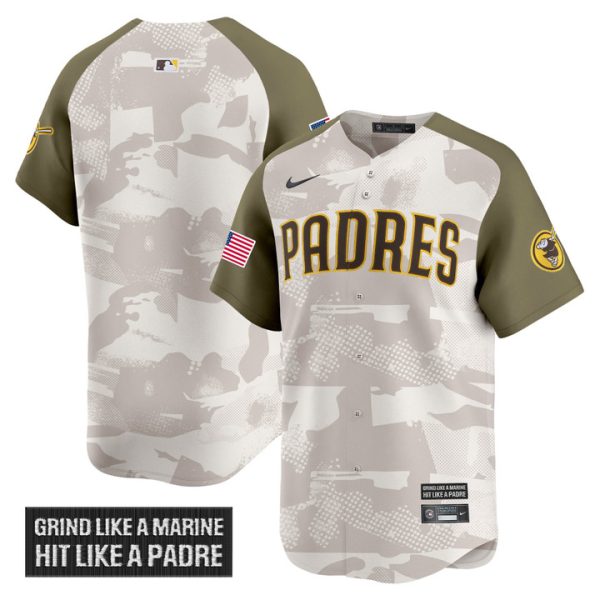 San Diego Padres 2025 Armed Forces Day Vapor Premier Limited Jersey - Alternate Team