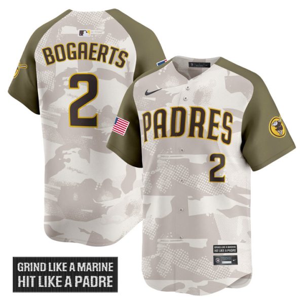 San Diego Padres 2025 Armed Forces Day Vapor Premier Limited Jersey - Alternate Xander Bogaerts