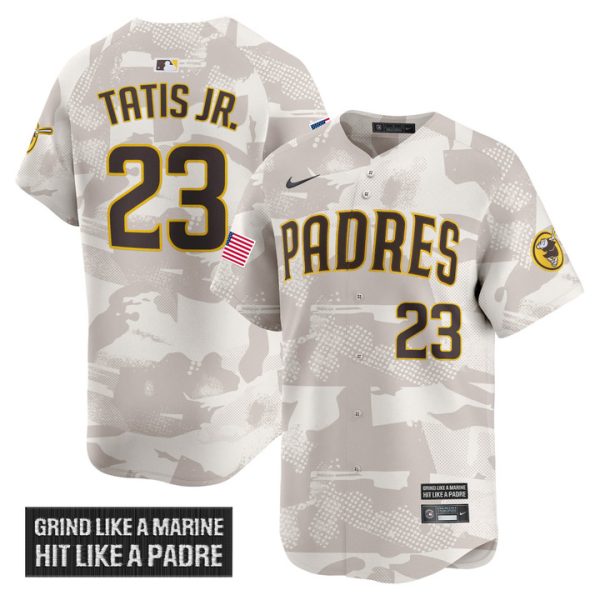 San Diego Padres 2025 Armed Forces Day Vapor Premier Limited Jersey - Camo Fernando Tatis Jr.