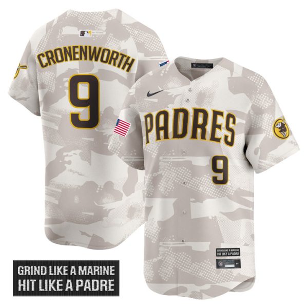San Diego Padres 2025 Armed Forces Day Vapor Premier Limited Jersey - Camo Jake Cronenworth