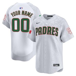 San Diego Padres 2025 Mexican Heritage Vapor Premier Limited Custom Jersey - White