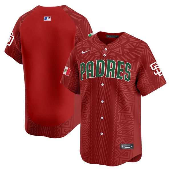 San Diego Padres 2025 Mexican Heritage Vapor Premier Limited Jersey - Red Team