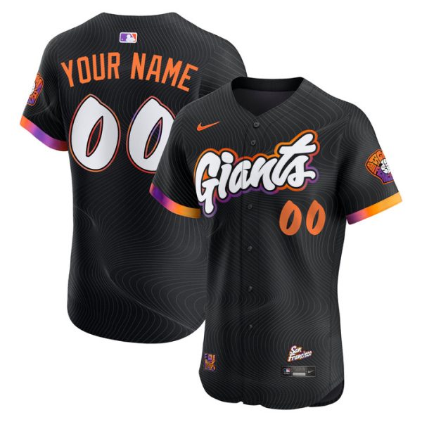 San Francisco Giants 2025 City Connect Vapor Premier Elite Custom Jersey - Black