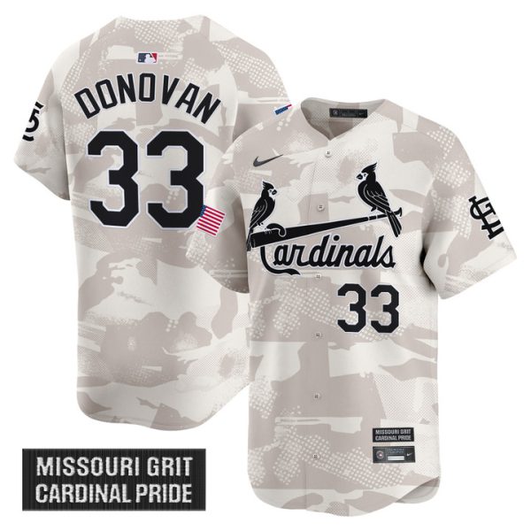 St. Louis Cardinals 2025 Armed Forces Day Vapor Premier Limited Jersey - Camo Brendan Donovan