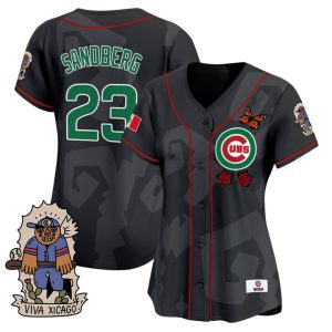 Women's 2025 Chicago Cubs Mexican Heritage Vapor Premier Limited Jersey - Black Ryne Sandberg