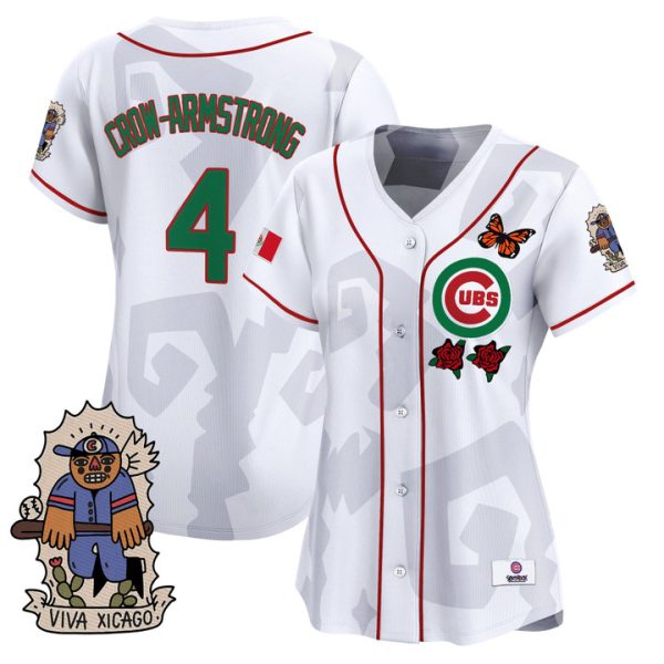 Women's 2025 Chicago Cubs Mexican Heritage Vapor Premier Limited Jersey - White Pete Crow-Armstrong