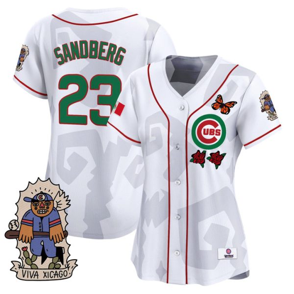 Women's 2025 Chicago Cubs Mexican Heritage Vapor Premier Limited Jersey - White Ryne Sandberg