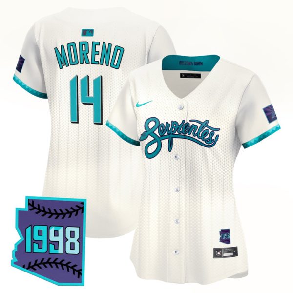 Women's Arizona Diamondbacks 2025 City Connect Vapor Premier Limited Jersey V2 - Cream Gabriel Moreno