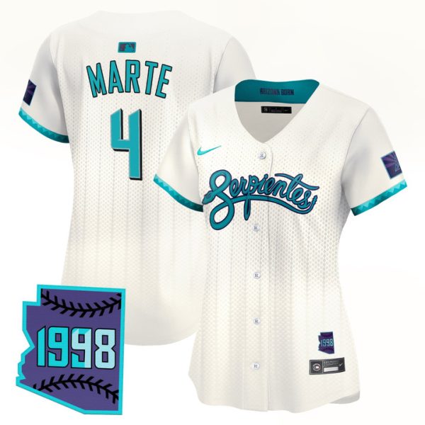 Women's Arizona Diamondbacks 2025 City Connect Vapor Premier Limited Jersey V2 - Cream Ketel Marte