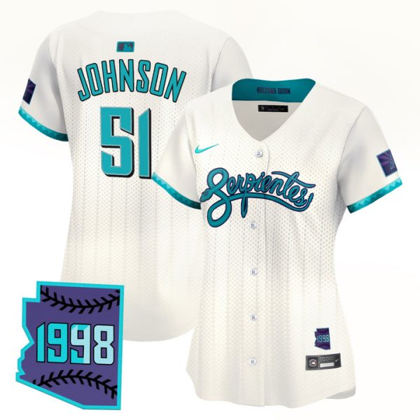 Women's Arizona Diamondbacks 2025 City Connect Vapor Premier Limited Jersey V2 - Cream Randy Johnson