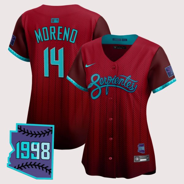 Women's Arizona Diamondbacks 2025 City Connect Vapor Premier Limited Jersey V2 - Red Gabriel Moreno