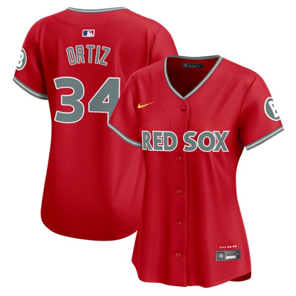 Women's Boston Red Sox 2025 City Connect Vapor Premier Limited Jersey - Red David Ortiz