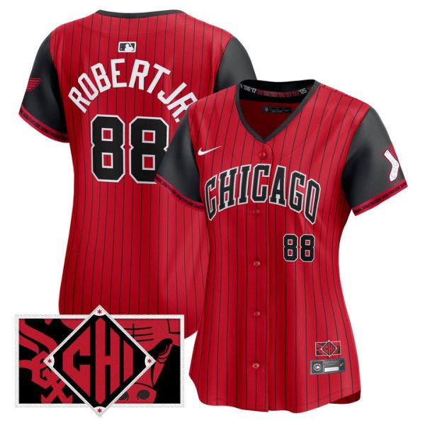 Women's Chicago White Sox 2025 City Connect Vapor Premier Limited Jersey - Red Luis Robert Jr.