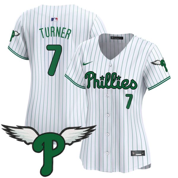 Women's Philadelphia Phillies 2025 Vapor Premier Limited Jersey - Pinstripe Trea Turner