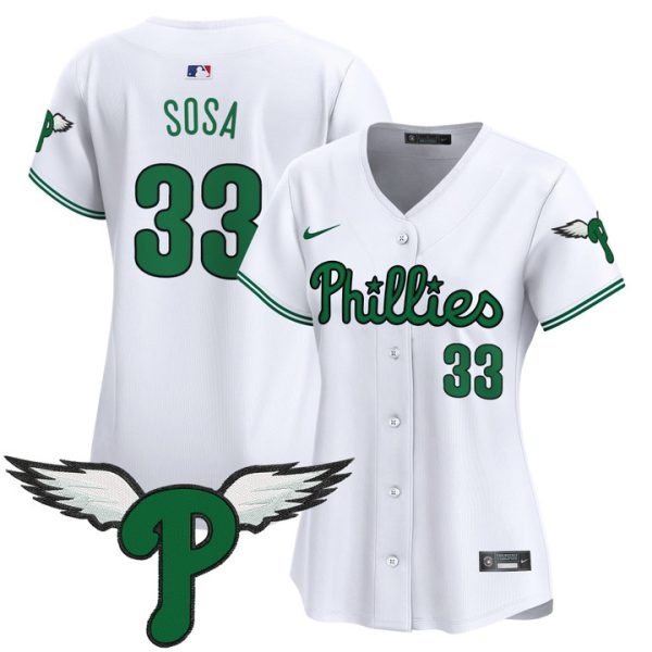 Women's Philadelphia Phillies 2025 Vapor Premier Limited Jersey - White Edmundo Sosa